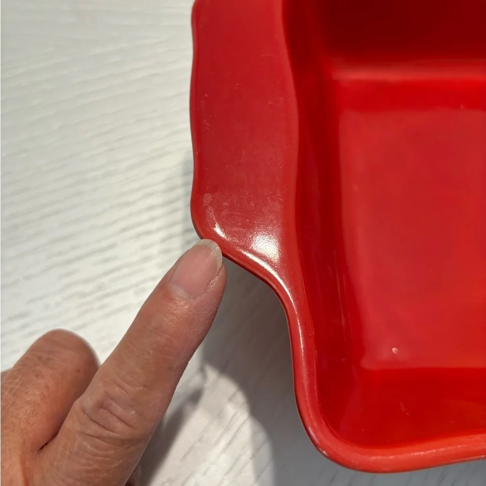 Laurie Gates Small Square Casserole Baking Dish Red 1.85 Quarts